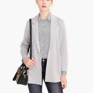 J. Crew Women's Sparkly Open Front Sophie Sweater Blazer Size Medium Silver